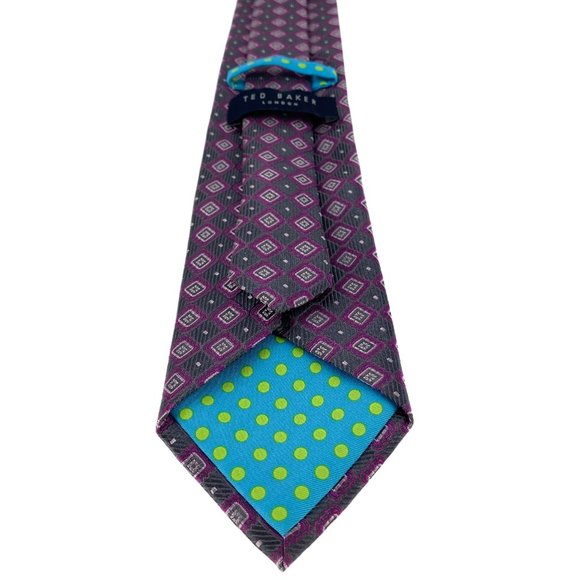 TED BAKER LONDON Diamond Polka Dot Silk Tie - Picture 12 of 16